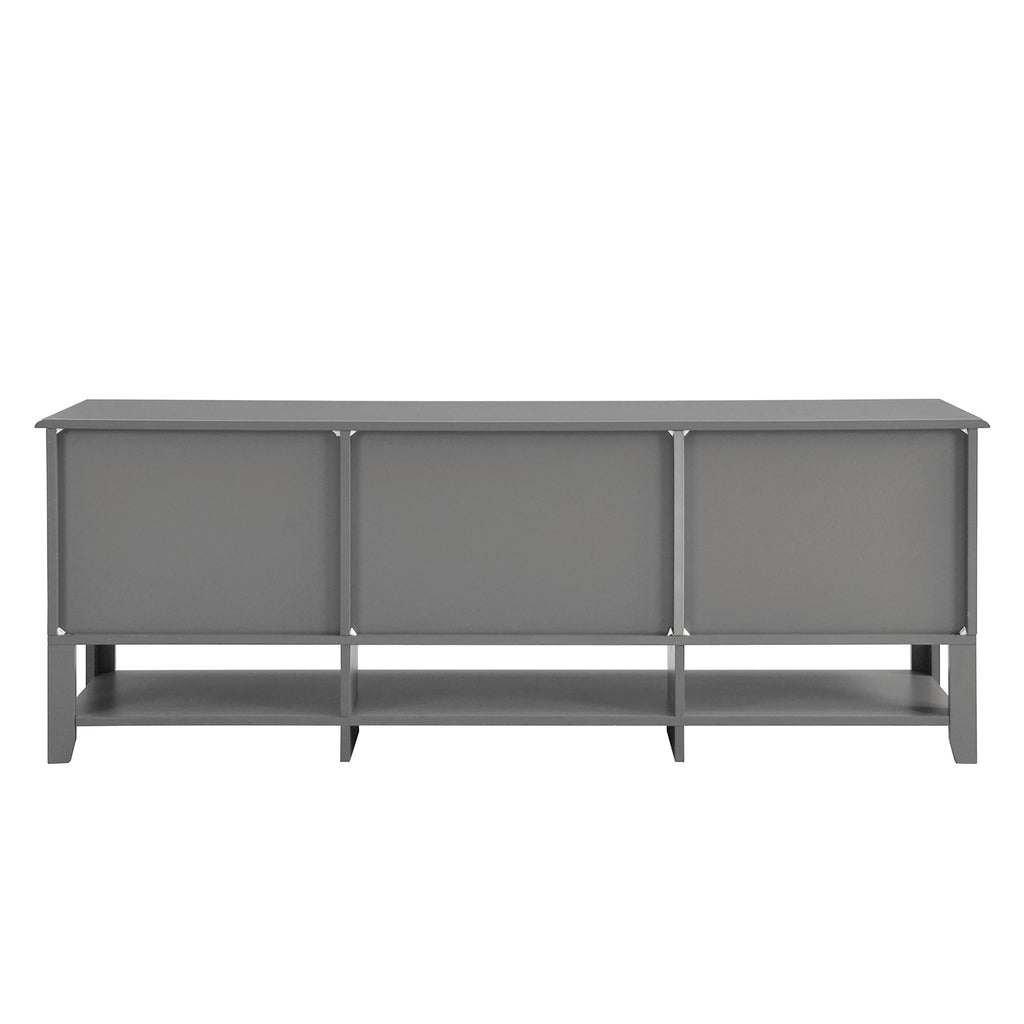 TV Stand for TVs up to 60'', Entertainment Center with Multifunctional Storage Space, TV Cabinet with Modern Design, Media Console for Living Room, Bedroom - Grand Goldman Shop