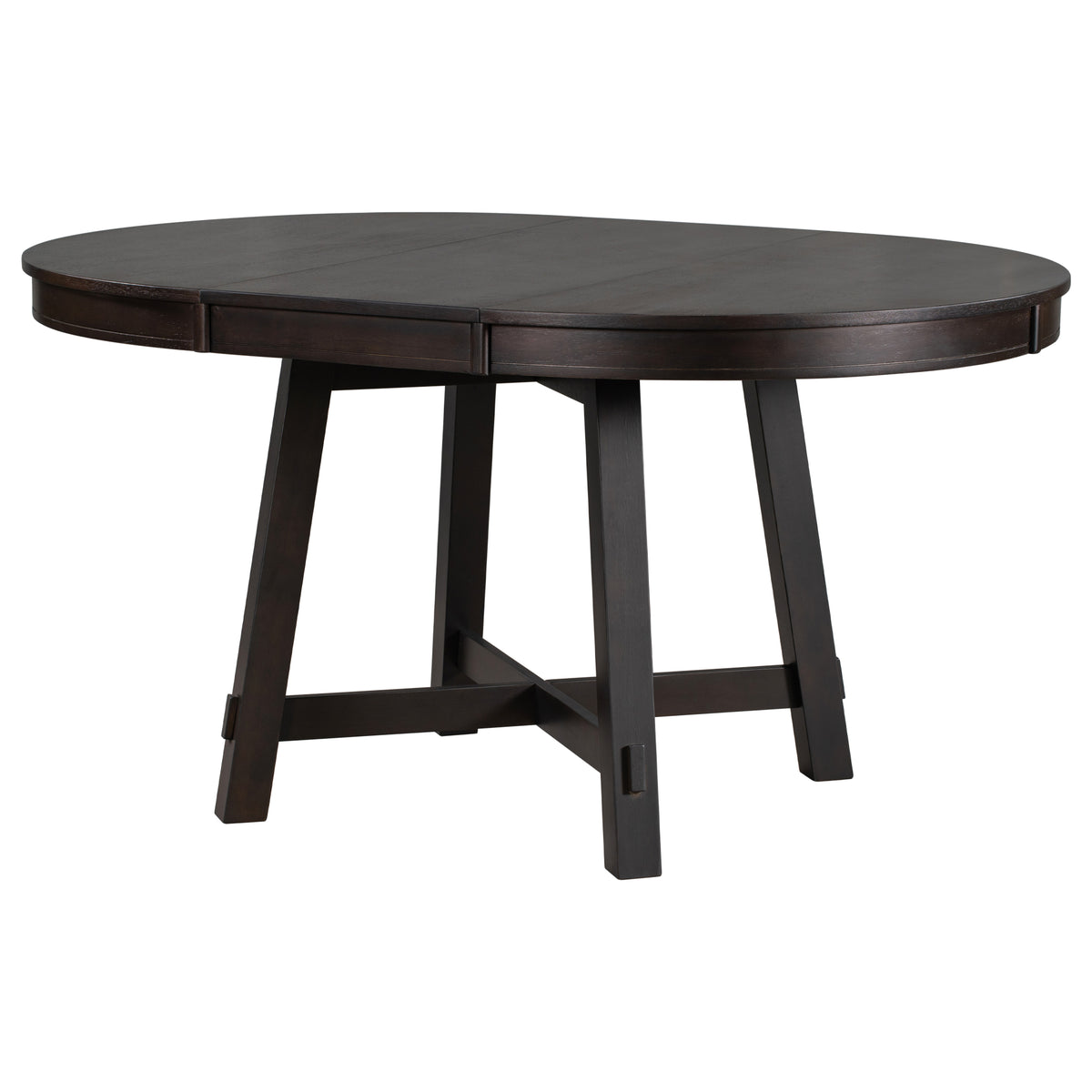 Gia Round Extendable Dining Table with 16' Leaf Wood, Espresso - Grand Goldman Shop