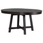 Gia Round Extendable Dining Table with 16' Leaf Wood, Espresso - Grand Goldman Shop