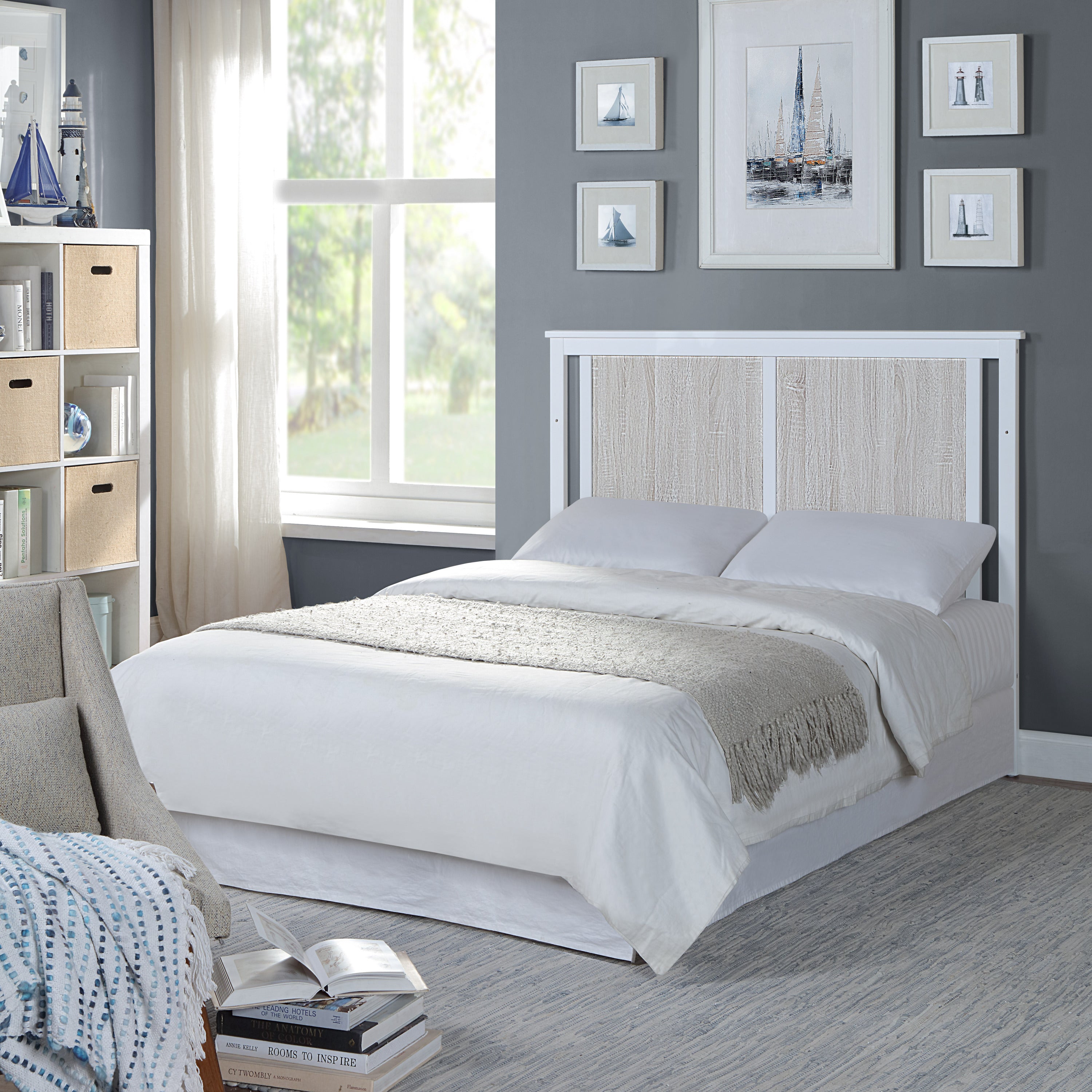 Connelly 4-in-1 Crib and Changer Combo White/Rockport Gray | Premium Home Decor - Grand Goldman