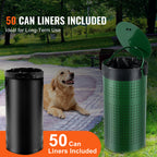 Dog Poop Trash Can 11.5 Gallons Weather-Resistant Dog Waste Bin with Lid - Grand Goldman Shop