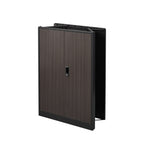 Black Metal Storage Cabinet with Locking Doors and Adjustable Shelf, Folding Filing Cabinet for Home Office, School, Garage, 