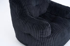 010-Soft Fluffy Corduroy Fabric Bean Bag Chair Filled With Memory Sponge,Black - Grand Goldman Shop