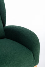 049-Teddy Fabric Rocking Chair With Packet Wood Legs,Green - Grand Goldman Shop