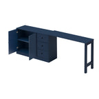 U_STYLE 89.7''Wooden Sideboard with Extendable Table,Multifunctional Storage Cabinet with 2 Doors and 3 Drawers,for Living Room,Study,Foyer and Kitchen - Grand Goldman Shop