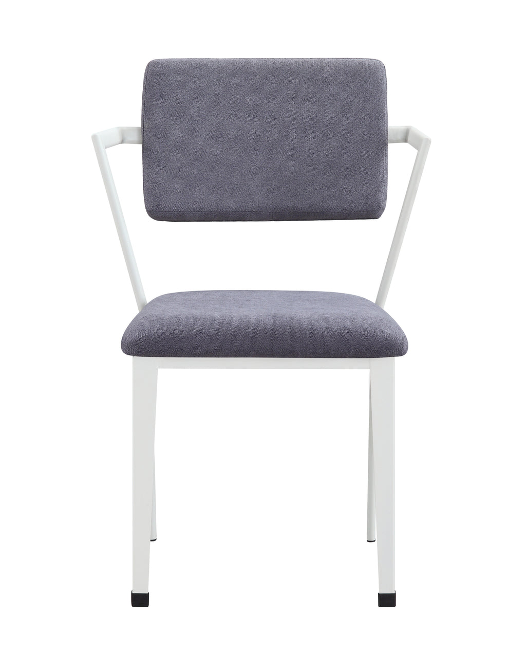 Cargo Gray Fabric & White Finish Office Chair - Grand Goldman