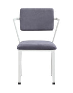 Cargo Gray Fabric & White Finish Office Chair - Grand Goldman