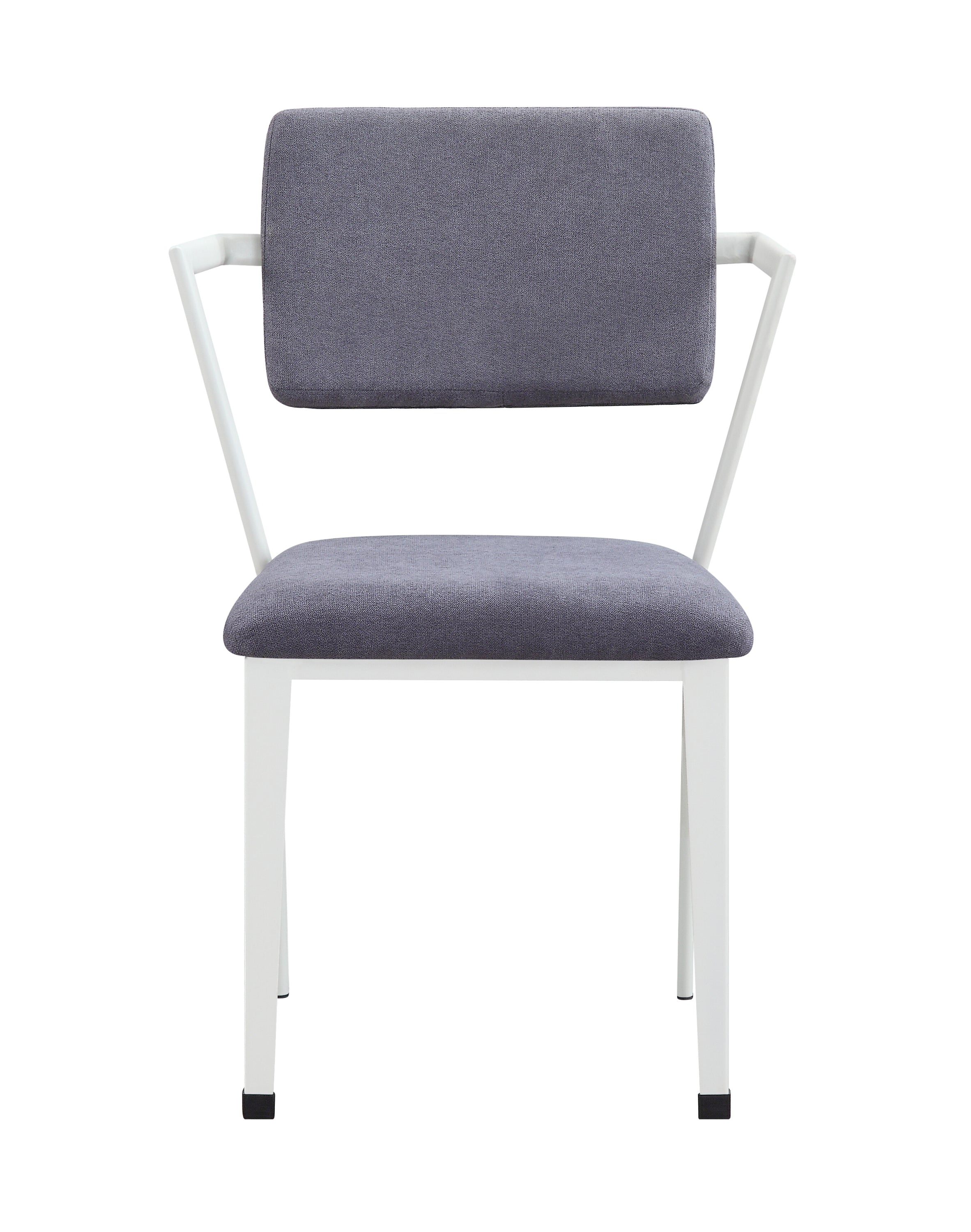 Cargo Gray Fabric & White Finish Office Chair - Grand Goldman