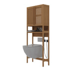 Toilet storage rack, independent bathroom, laundry room, space saving, natural color - Grand Goldman Shop