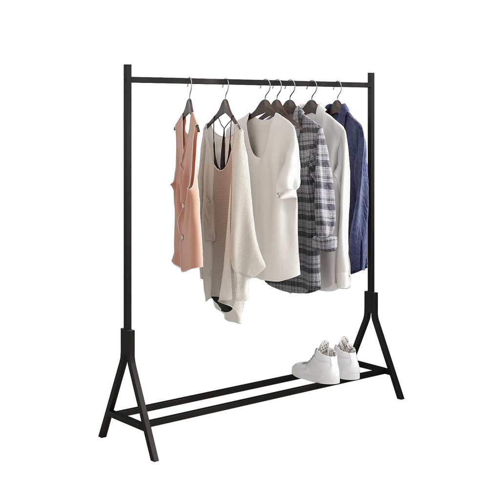 Garment Rack Freestanding Hanger Multi-functional Single pole Bedroom Clothing Rack Bedroom, Black - Grand Goldman Shop