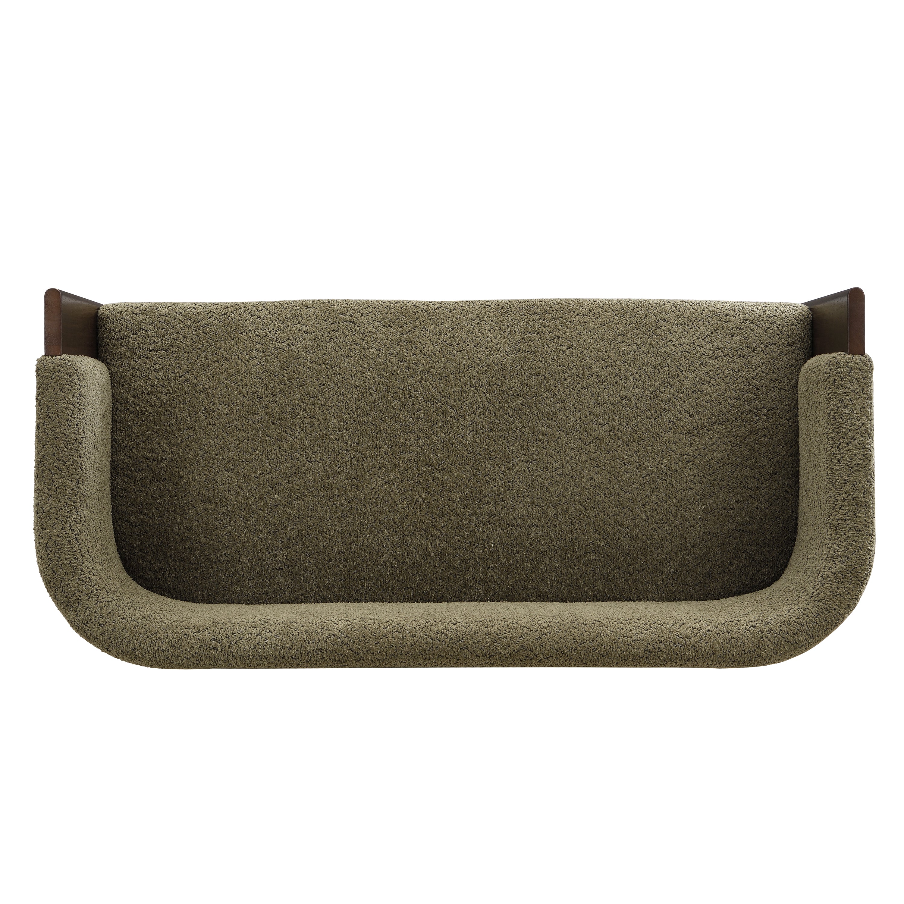 48.5' Upholstered Solid Loveseat (Walnut+Green) - Grand Goldman Shop
