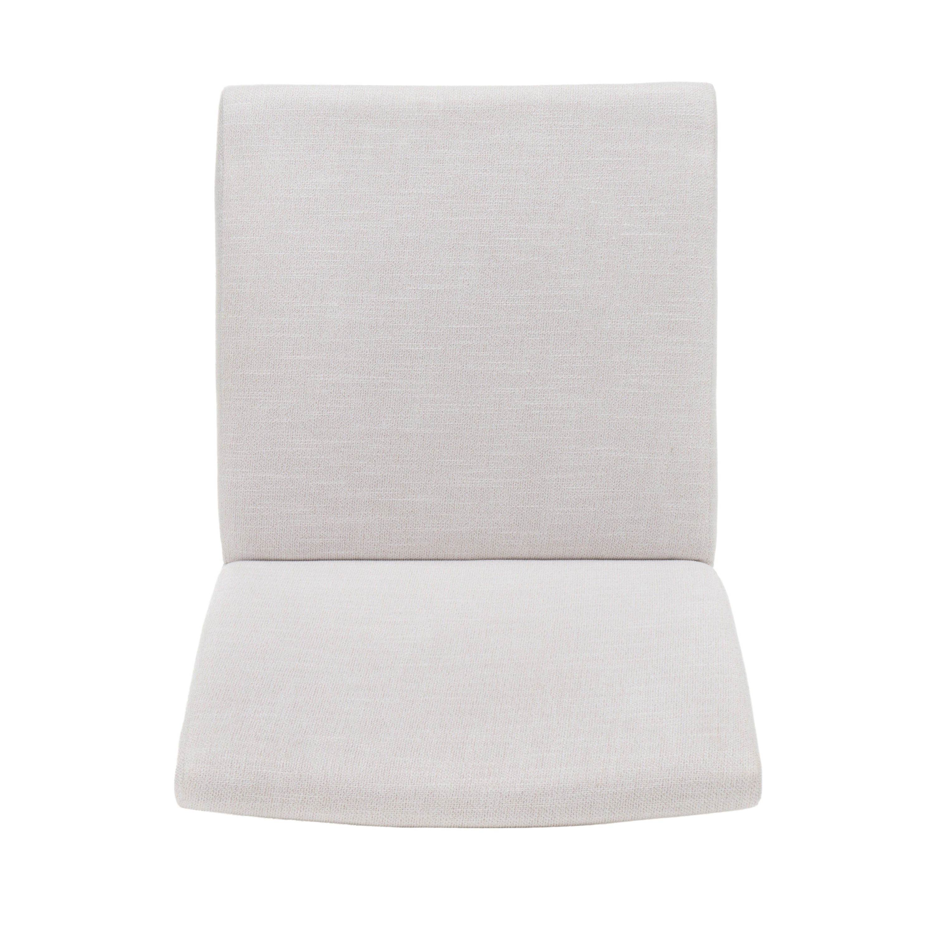 Contemporary Dining Chair Set of 2 with Upholstered Fabric and Rubberwood Legs in Light Beige - Grand Goldman Shop
