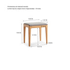 (Linen Gray Makeup Stool with Cushion) Dresser Table dresser 100% solid oak table table desk top table dresser compact dresser accessories storage width 90cm storage drawer natural wood natural - Grand Goldman Shop