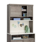 Hutch with Craft Storage, Brown finish | Premium Home Decor - Grand Goldman