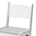 Kids Table and 2 Chairs Set, Toddler Table and Chair Set with Storage Space under the Table, Cloth Storage Box under the Chai