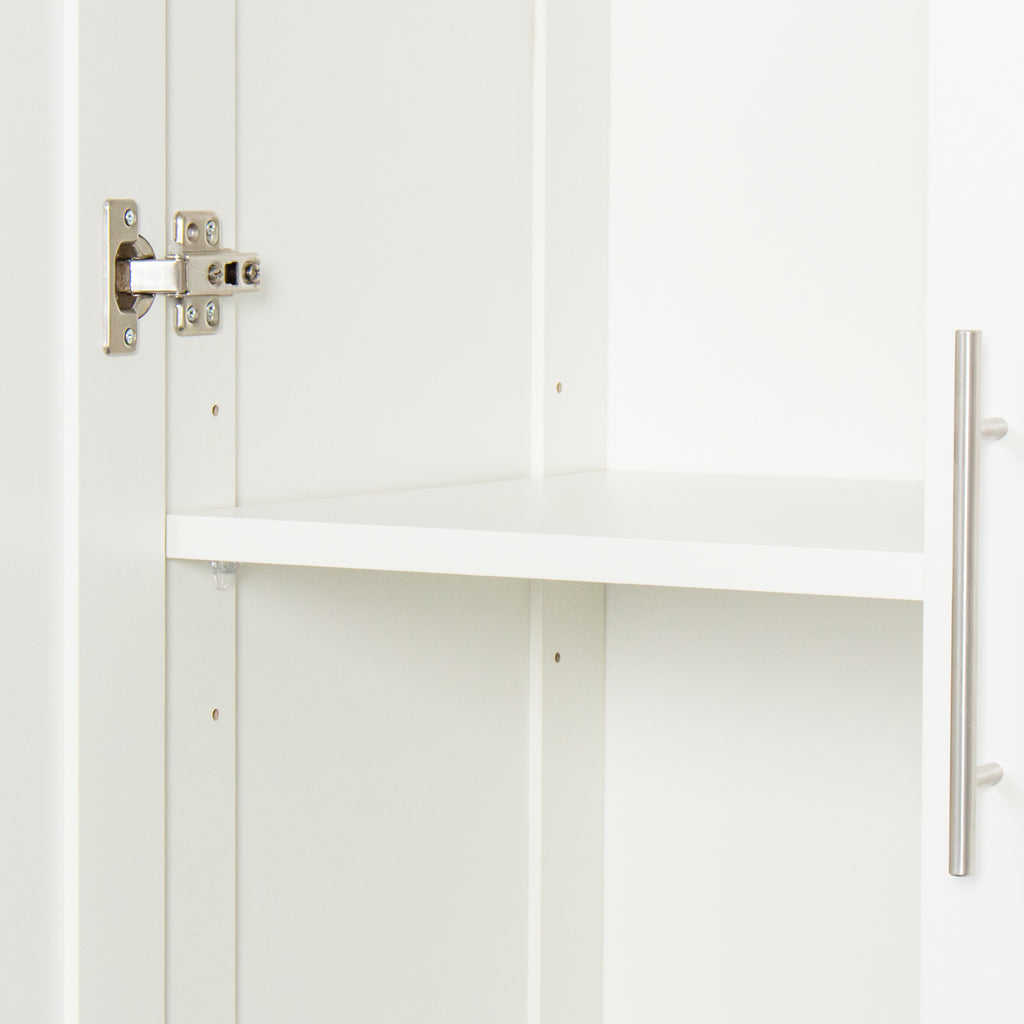 Pantry Cabinet, Kitchen Pantry Storage Cabinets with 2 Door and 3  Shelves, White Pantry Storage Cabinet, Cupboard for Kitchen, Dining Room and Living Room. - Grand Goldman Shop