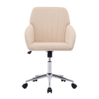 TY Ergonomic Office Chair with Adjustable Backrest and Armrests, Khaki Velvet Comfort Chair for Home or Bedroom, 24.6 x 22.8 