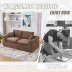 UNITED WE WIN Modular Sectional Sofa Cloud Couch,Comfy Cloud Modern Sofa,2 Seater with Cushion Covers Removable Furniture for Living Room Bedroom Apartments Dorms,No Assembly Required - Grand Goldman Shop