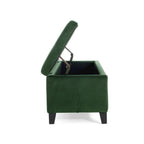 Indoor Forest Green Storage Ottoman Bench - 51.25''L Upholstered Entryway Bench with Hidden Storage, 300lbs Weight Capacity for Living Room, Bedroom & Hallway - Grand Goldman Shop