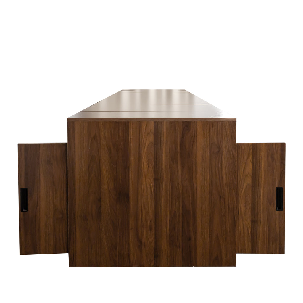 Modern Multifunctional Extendable Dining Table with Outlet, Space Saving Expanding Table with Storage for Party, Weddings, Meetings, Celebrations - Grand Goldman Shop