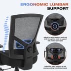 Big and Tall Office Chair 600lbs with Lumbar Support for Eight Hour Daily Work Ergonomic Mesh Desk Chair Widen 3D Cushion for