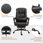 Vinsetto High Back Massage Office Chair with 6 Vibration Points, PU Leather Reclining Computer Chair, Ergonomic Office Chair 
