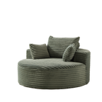 55'L Corduroy Sponge single sofa,No Assembly Required,Fluffy Modern Sleeper Chair for Living room, Bedroom, Lounge and Projection Room(Not a swivel chair.) - Grand Goldman Shop