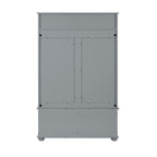 Modern Classic Hall Tree with Shoe Rack Bench and Coat Hooks for Hanging Storage, Entryway Bench with Open Shelves and Shoe Cabinets 40.16'W*18.58'D*64.17'H GRAY - Grand Goldman Shop