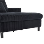 UNITED WE WIN Modern Corduroy Oversized Recliner Sofa with Deep Seat, 3 Pillows, USB Charging, RGB LED Light Strip, Cup Holder, Side Pocket - Suitable for Living Room and Bedroom - Grand Goldman Shop