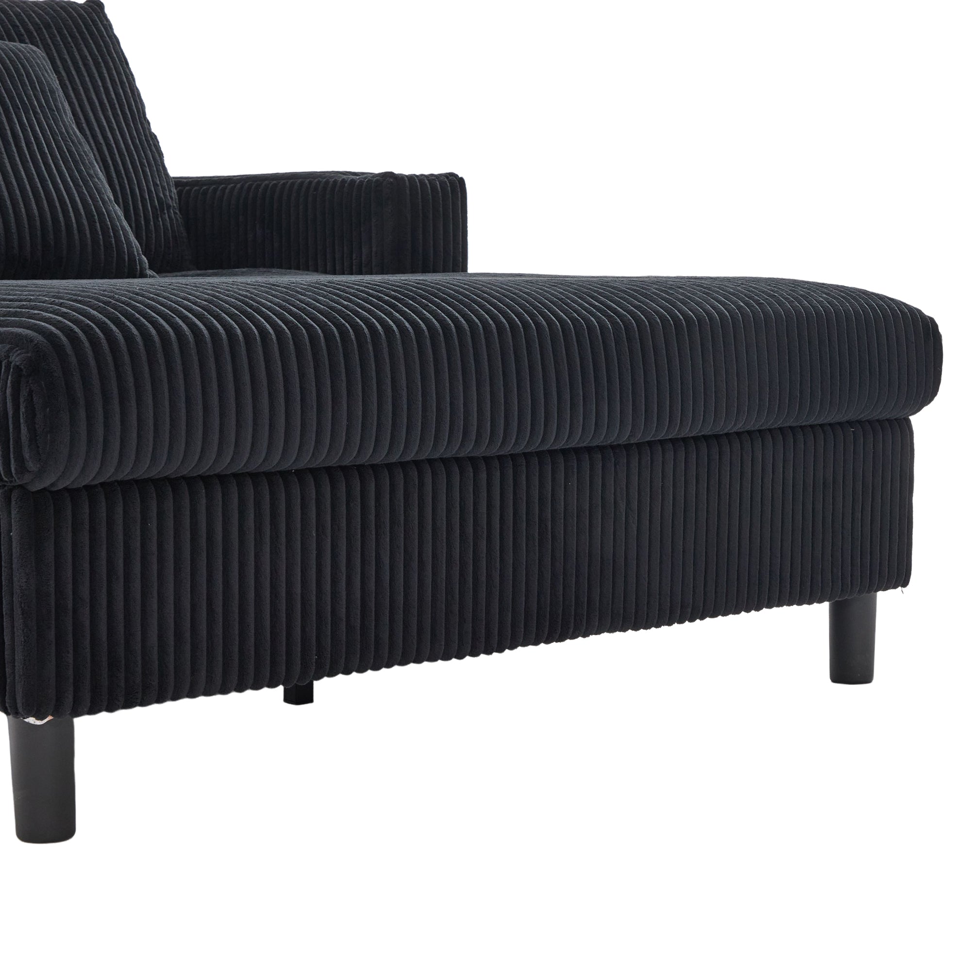 UNITED WE WIN Modern Corduroy Oversized Recliner Sofa with Deep Seat, 3 Pillows, USB Charging, RGB LED Light Strip, Cup Holder, Side Pocket - Suitable for Living Room and Bedroom - Grand Goldman Shop