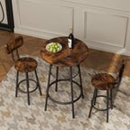 Bar table, equipped with 2 bar stools , with backrest and partition - Grand Goldman Shop