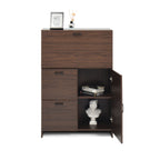 Desk Cabinet, with Storage Drawer & Shelves, Fold-up Desktop, Ideal for Home, Office, Kitchen storage organizer, Dormitory, Small Spaces W31.49'xD13.78'xH47.2' - Grand Goldman Shop