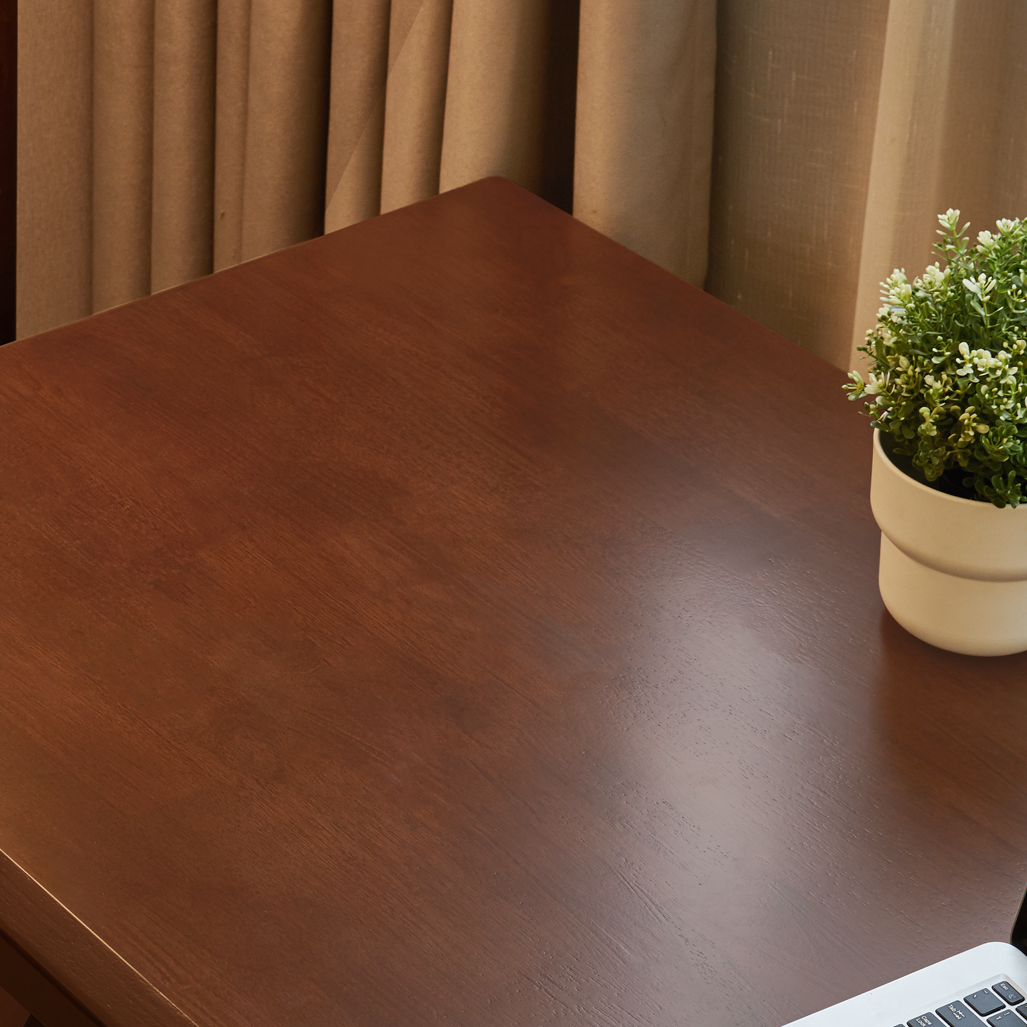 Solid Wood 55.1-Inch Extra Long Desk,Thickened Desk,Two Person Double Desk for Home Office, Wooden Long Computer Desk,Writing