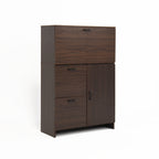 Desk Cabinet, with Storage Drawer & Shelves, Fold-up Desktop, Ideal for Home, Office, Kitchen storage organizer, Dormitory, Small Spaces W31.49'xD13.78'xH47.2' - Grand Goldman Shop