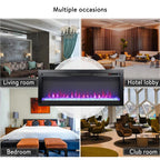 44 inch in wall recessed  electric fireplace with remote and multi color flame & emberbed, LED light heater - Grand Goldman Shop