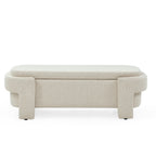 Linen Fabric Upholstered Bench with Large Storage Space for the Living Room, Entryway and Bedroom,Beige,( 51.5''x20.5''x17'' ) - Grand Goldman Shop