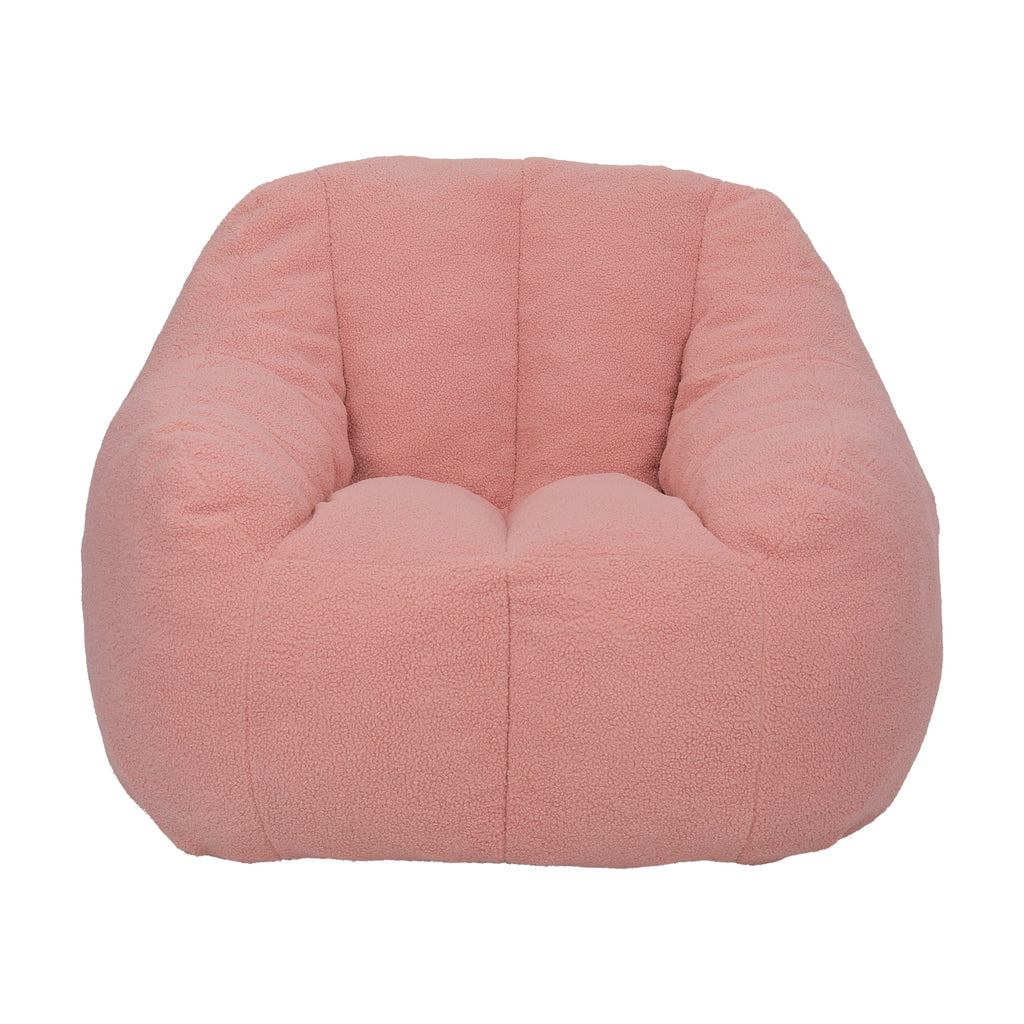 Comfy Bean Bag Chair with Memory Foam Filler – Tufted Soft Stuffed Bean Bag Sofa for Dorm, Apartment, or Living Room – Pink - Grand Goldman Shop