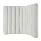 WILMOUTH ROLL OCCASIONAL CHAIR in White Leather with Chrome-Finished Steel Legs, Modern & Contemporary Style - Grand Goldman Shop