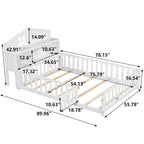 Headboards for Full-size Montessori Floor Bed White,Freely collocation - Grand Goldman Shop