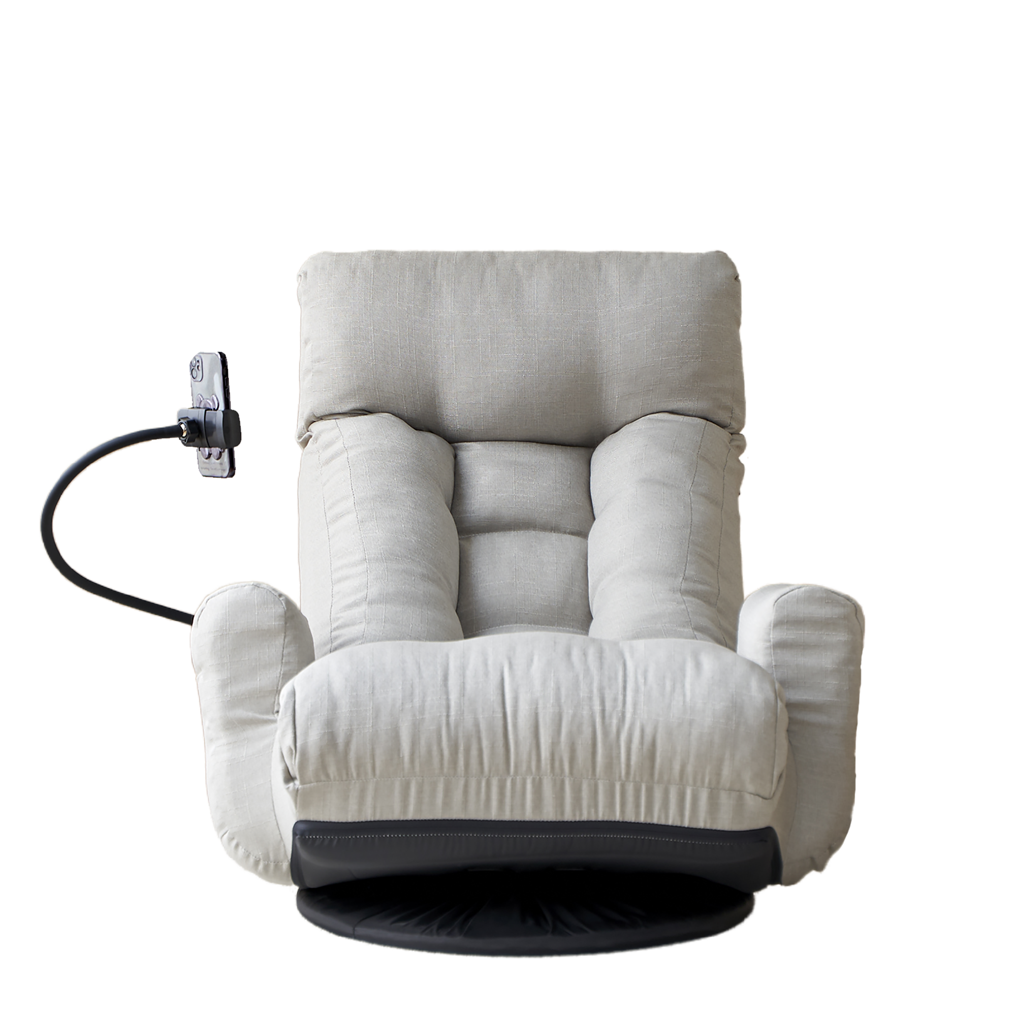 Adjustable Greay Swivel Lounge Chair with 360-Degree Rotating Seat and Headrest Support, Leisure Chair Deck Chair - Game Chair for Living Room - Grand Goldman Shop