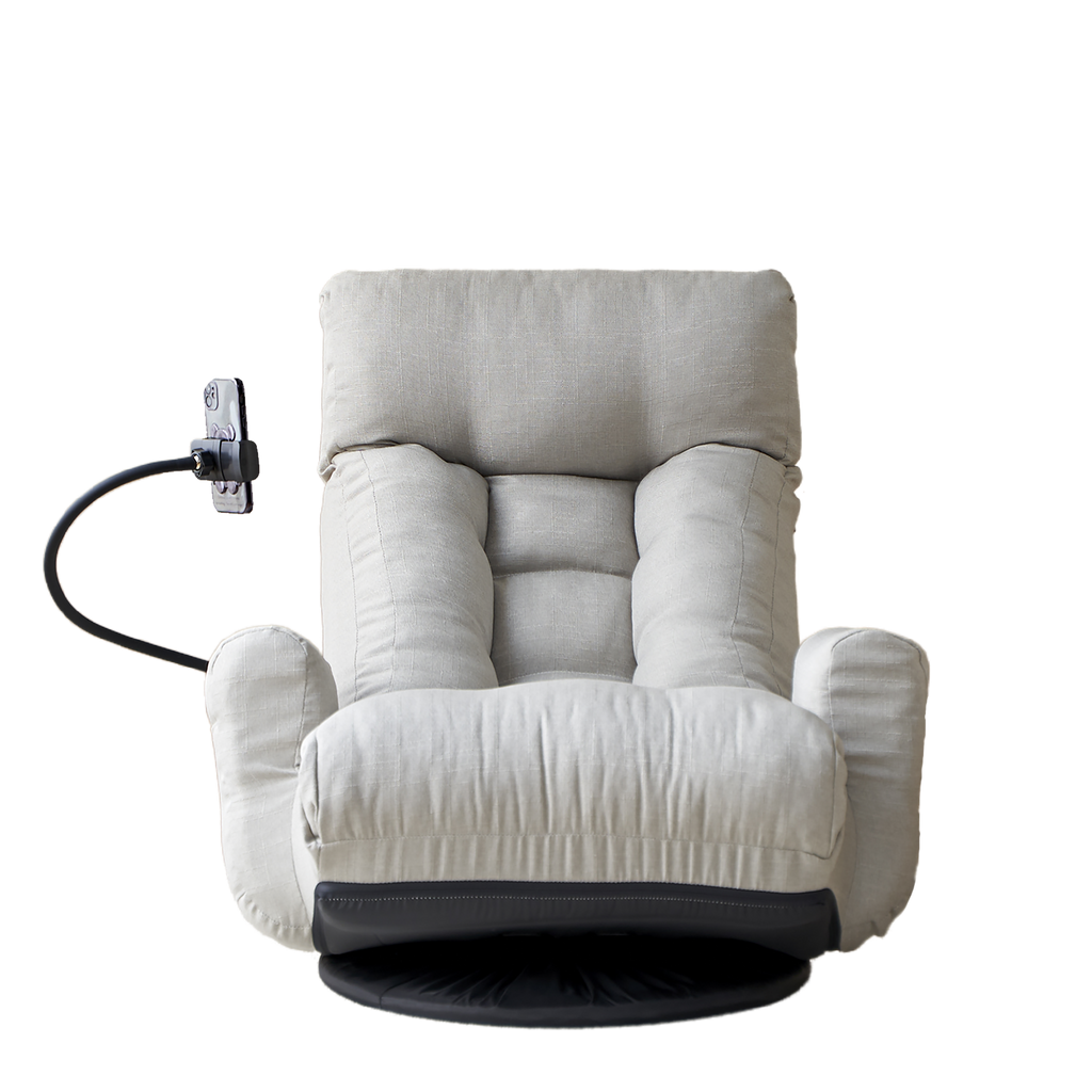Adjustable Greay Swivel Lounge Chair with 360-Degree Rotating Seat and Headrest Support, Leisure Chair Deck Chair - Game Chair for Living Room - Grand Goldman Shop