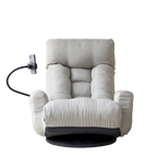 Adjustable Greay Swivel Lounge Chair with 360-Degree Rotating Seat and Headrest Support, Leisure Chair Deck Chair - Game Chair for Living Room - Grand Goldman Shop