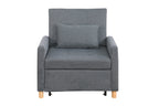 Convertible Sleeper Sofa Chair Bed, Adjustable Chair with Pillow, Multi-Functional Sleeper Chair with Soft Fabric for Living Room, Dorm, Apartment, Bedroom or Office - Grand Goldman Shop