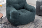 010-Soft Teddy Fabric Tufted Foam Bean Bag Chair With Teddy Fabric Green - Grand Goldman Shop