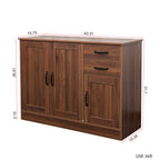 Modern Wood Buffet Sideboard with 2 doors&1 Storage and 2drawers -Entryway Serving Storage Cabinet Doors-Dining Room Console, 43.3 Inch - Grand Goldman Shop