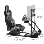 Enhanced and stable racing wheel cockpit, compatible with Fanatec, PXN, Thrustmaster, and Logitech adjustable driving simulat