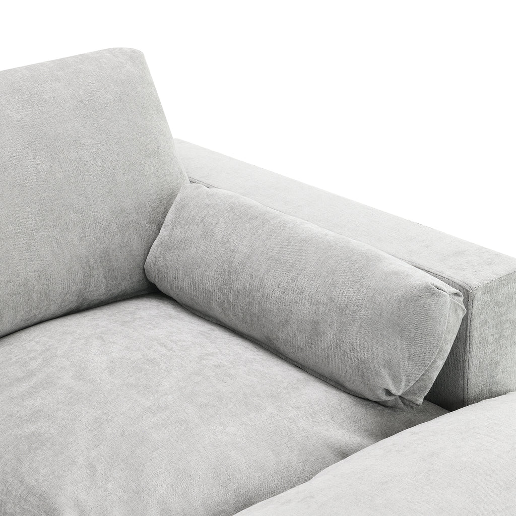 [VIDEO]86.5'' Chenille Modular Sectional Sofa with Storage Pockets, 5 Seat U Shaped Couch Set with Pillows,Free Combination,Modern Cloud Sofa with 2 Movable Ottoman for Living Room,Apartment,3 Colors - Grand Goldman Shop