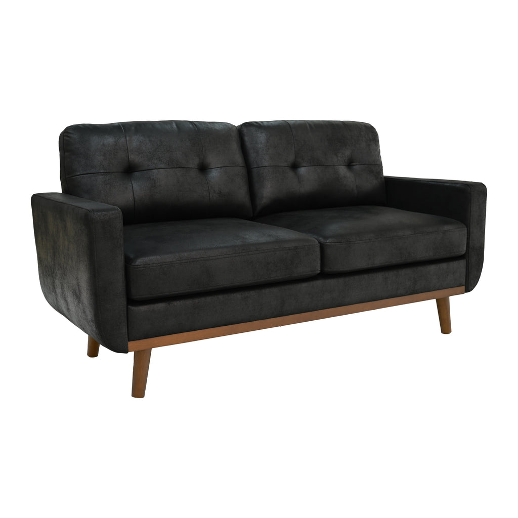 65-inch t Two-Seater Sofa in with Breathable Foil Fabric and Solid Wood Legs - Grand Goldman Shop