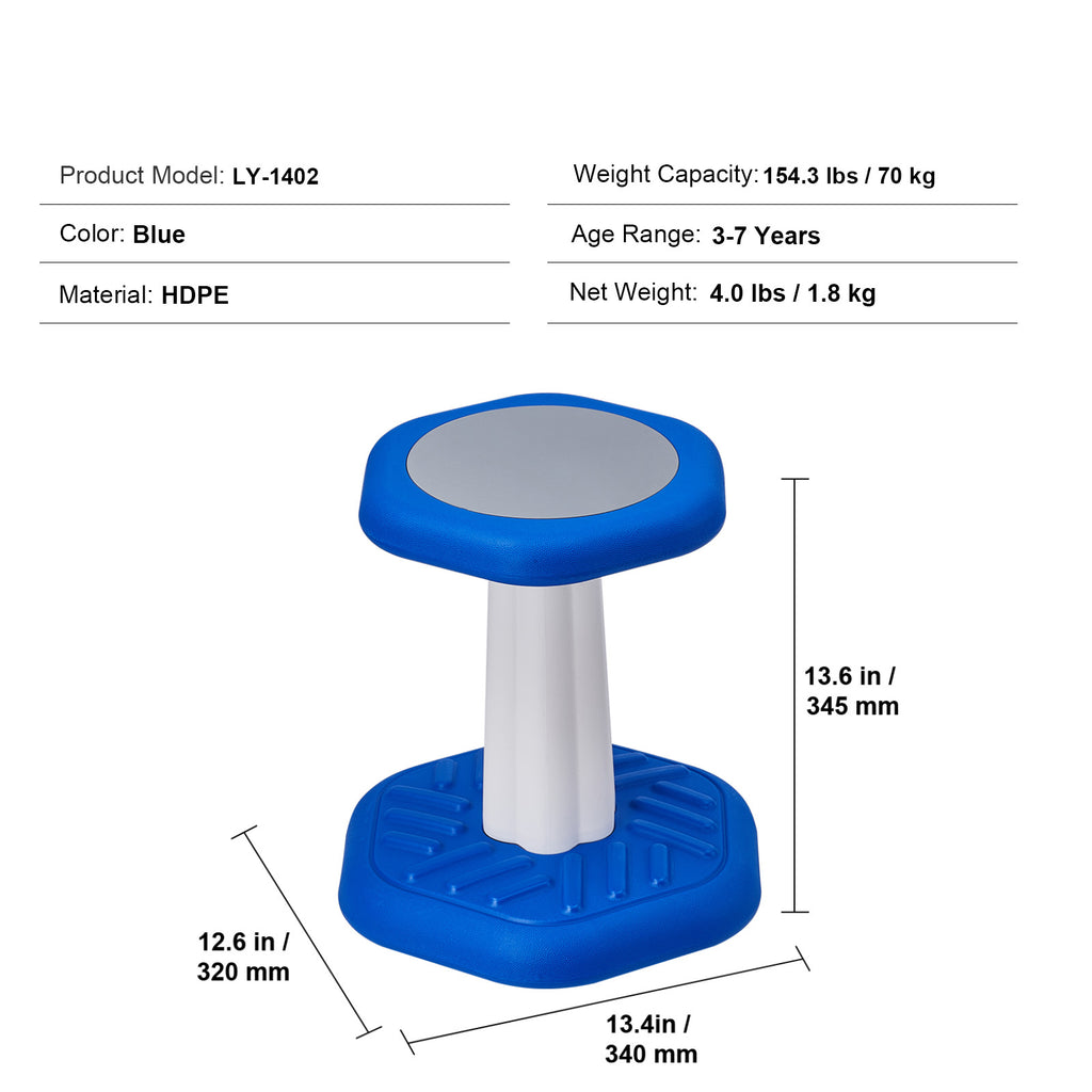 Kids Wobble Chair, Active Chair with Sponge Cushion, Wobble Stool Improves Focus, Posture and Calm Children, Ideal for School