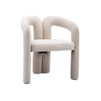 Contemporary Designed Velvet Fabric Upholstered Accent/Dining Chair /Barrel Side Chairs Kitchen Armchair for Living Room set of 2 (Beige Velvet) - Grand Goldman Shop